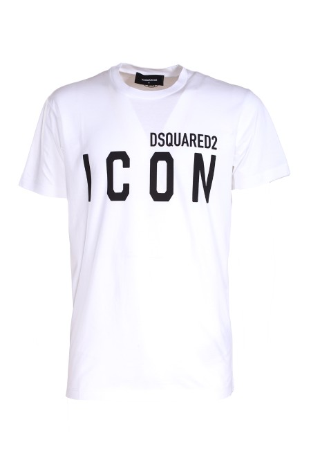 Shop DSQUARED2  T-shirt: DSQUARED2 T-Shirt girocollo in jersey di cotone.
Vestibilità slim.
Maniche corte.
Stampa lettering "DSQUARED2 ICON" sul davanti.
Composizione: 100% cotone.
Made in Romania.. S79GC0003 S23009-989